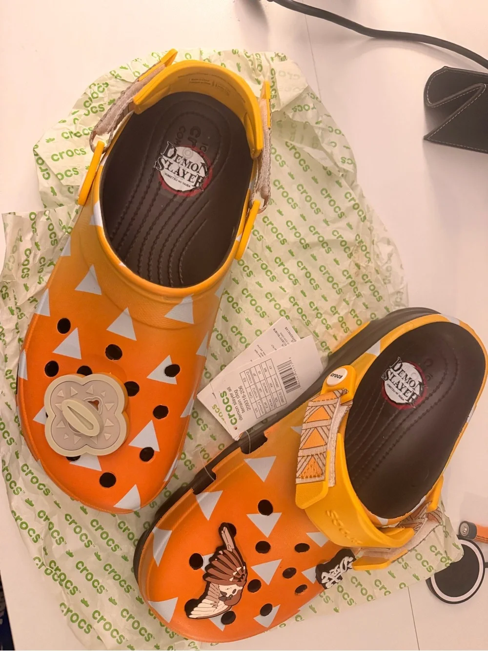 CROCS Demon Slayer Orange & Black Slip-On Clog